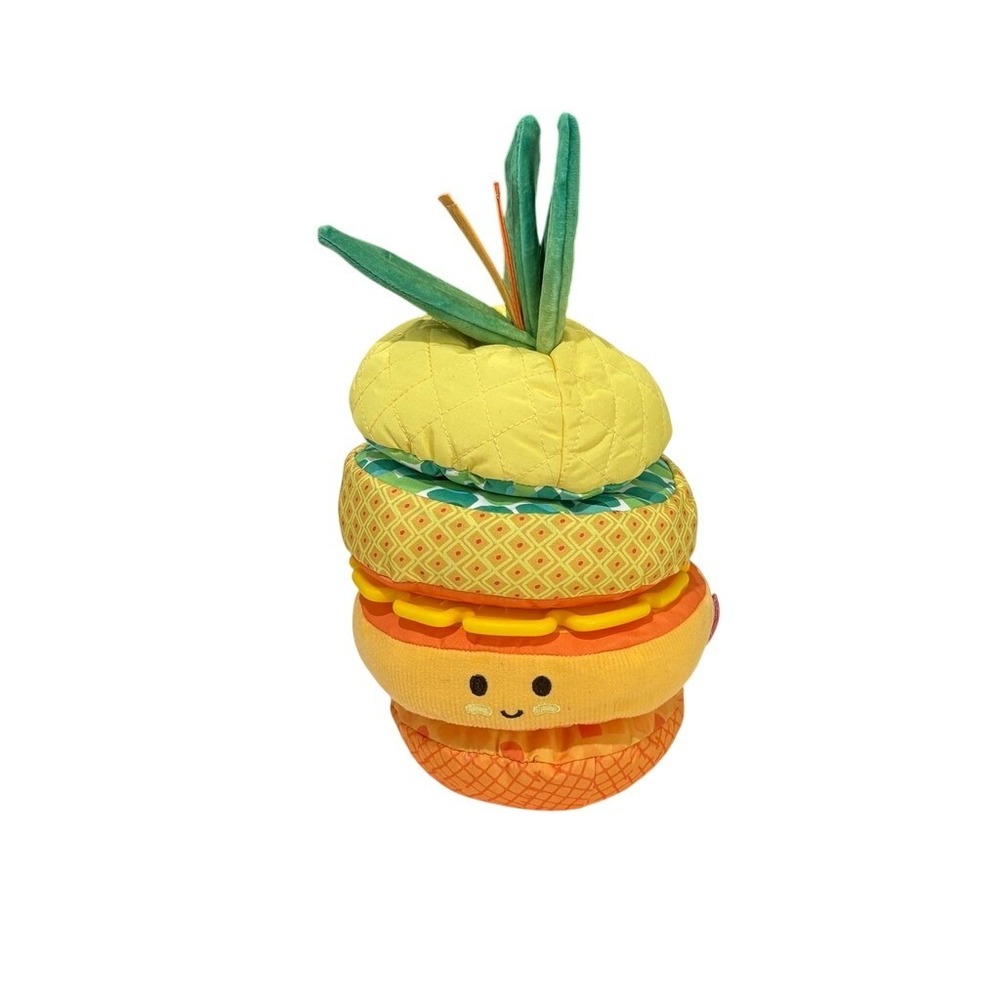 Melissa & Doug Sensory Pineapple Soft Stacker Toy Sound Touch Motor Skill